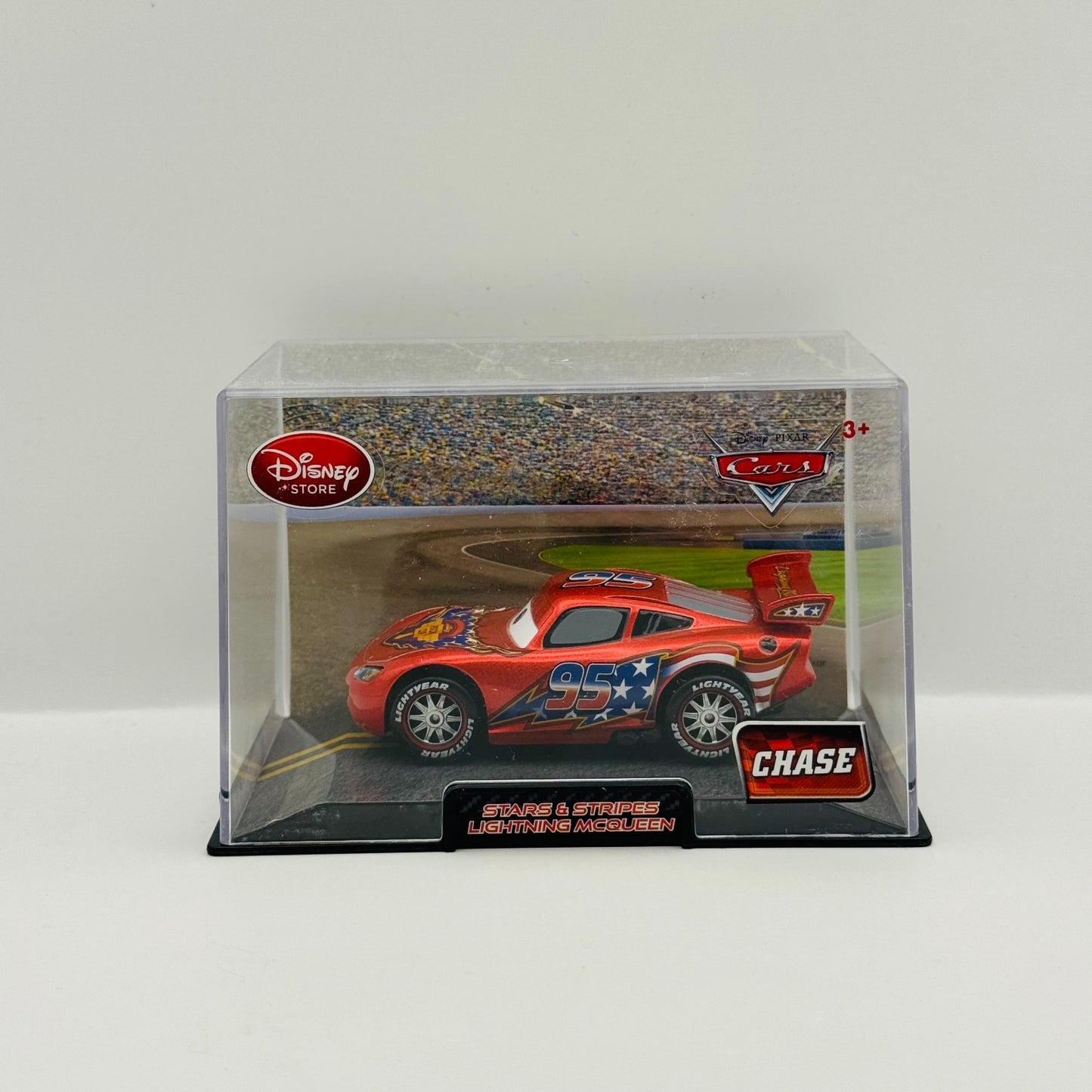 Disney Pixar Cars - USA STARS & STRIPES MCQUEEN FLAG Disney Store - 1:43 Diecast