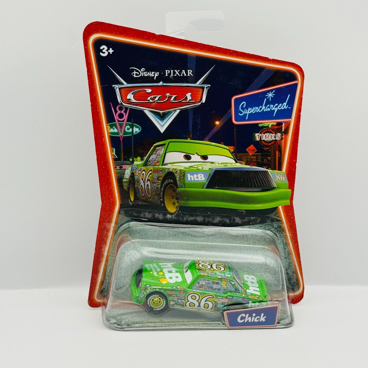 Disney Pixar Cars - CHICK HICKS Supercharged 2007 - 1:55 Diecast