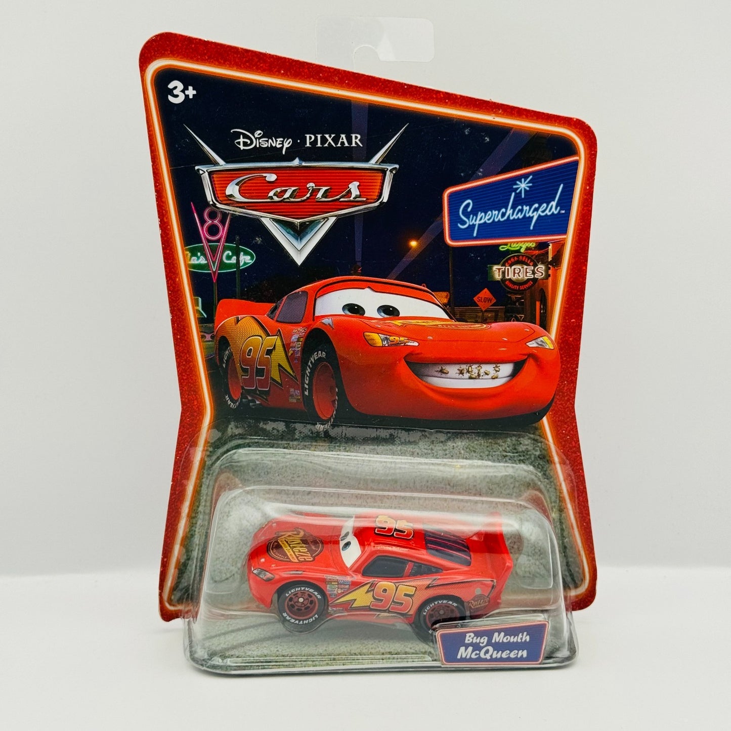 Disney Pixar Cars - BUG MOUTH MCQUEEN Supercharged 2007 - 1:55 Diecast