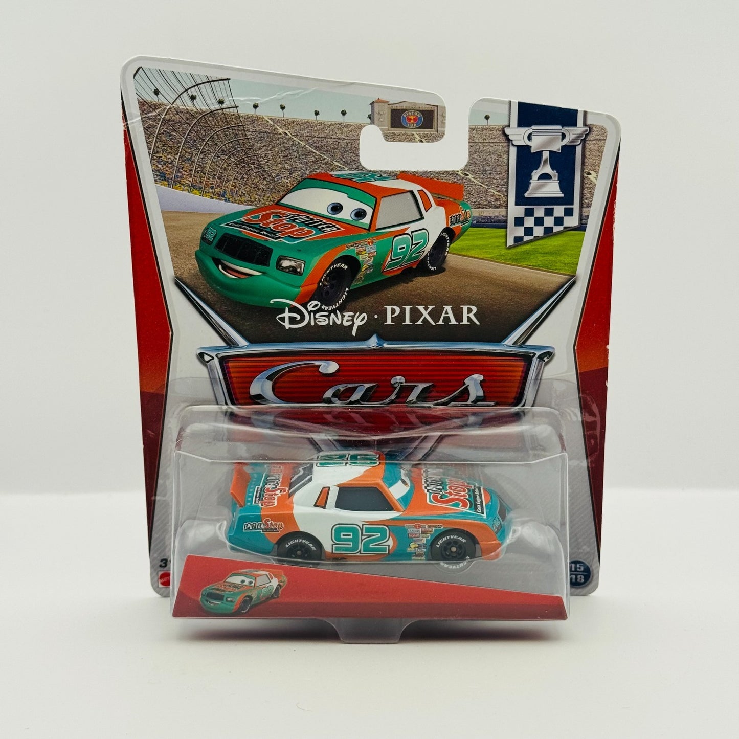 Disney Pixar Cars - SPUTTER STOP MURRAY CLUTCHBURN Piston Cup 2013 -1:55 Diecast