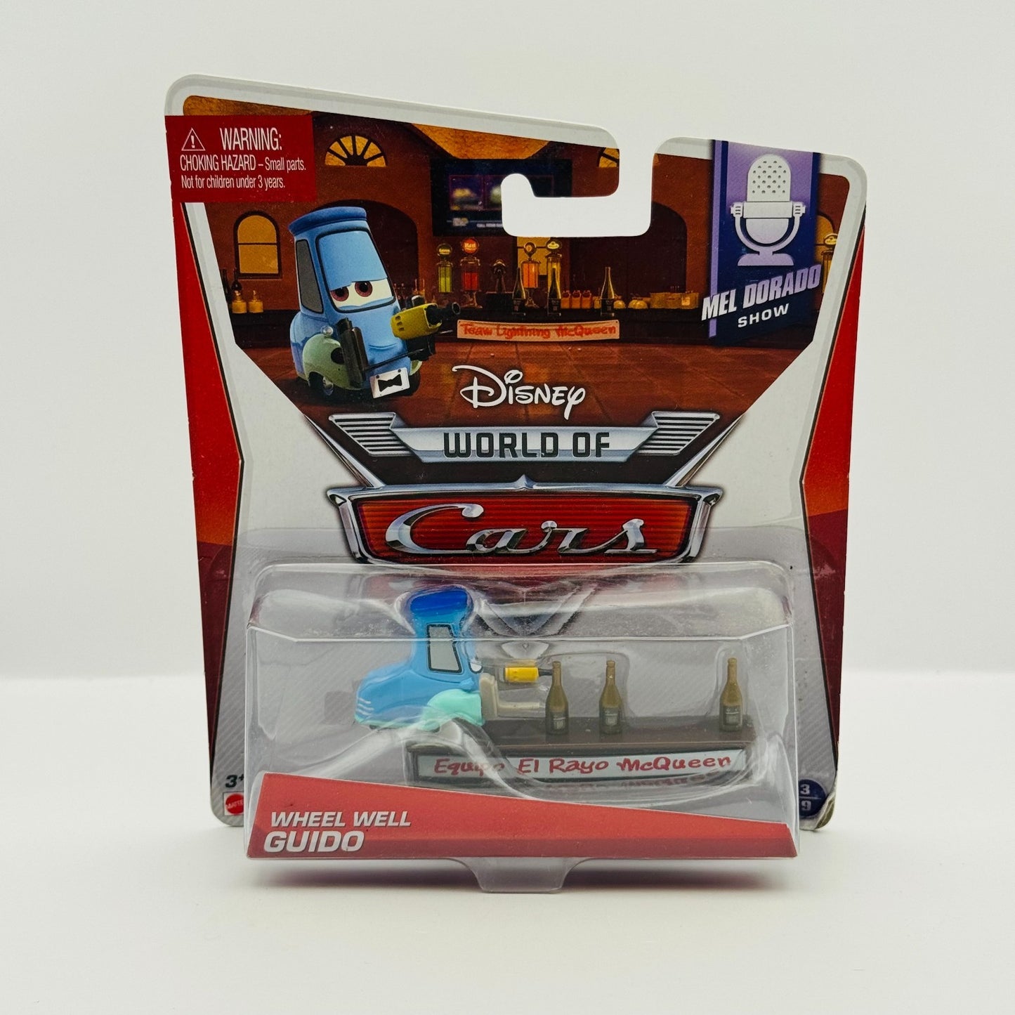 Disney Pixar Cars - WHEEL WELL GUIDO WITH BAR Mel Dorado Show 2014- 1:55 Diecast