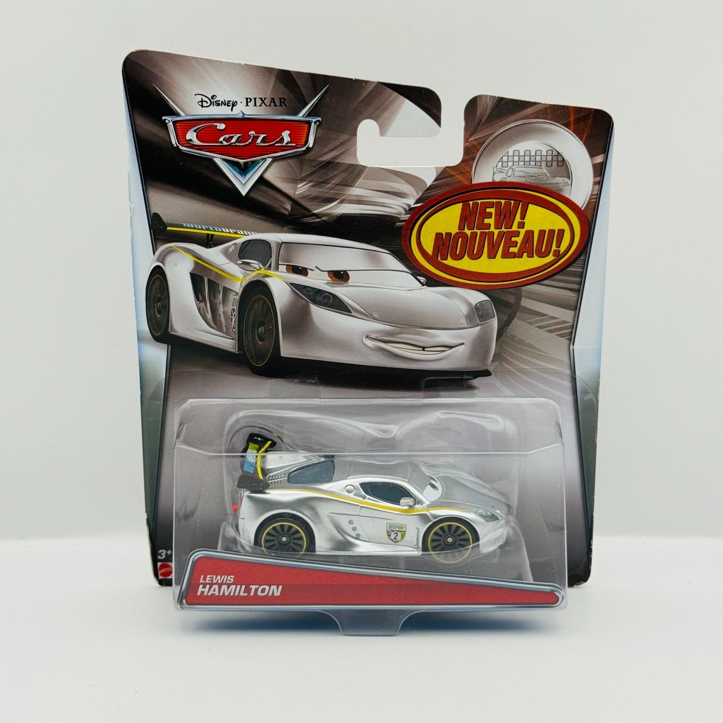 Disney Pixar Cars - SILVER LEWIS HAMILTON WITH METALLIC FINISH 2015 1:55 Diecast