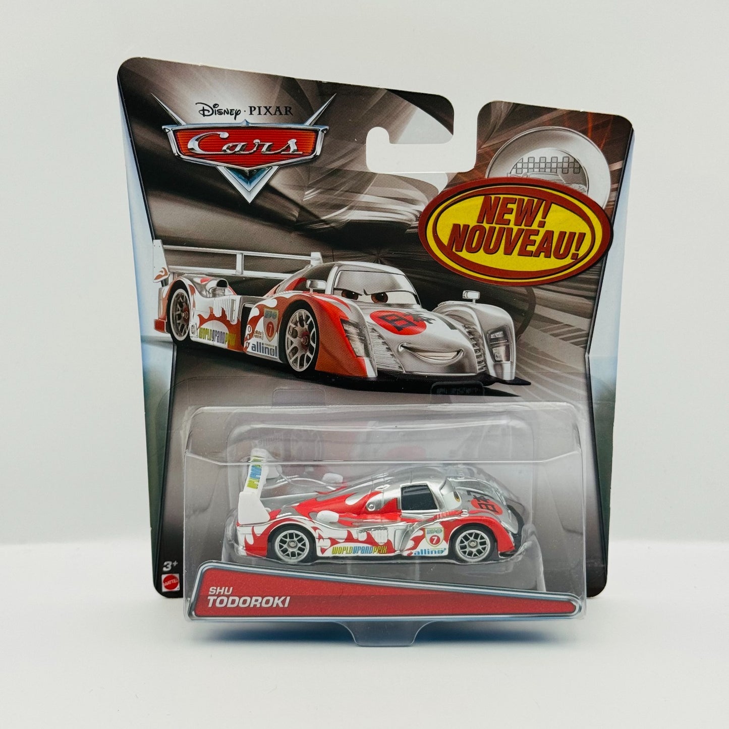 Disney Pixar Cars - SILVER SHU TODOROKI WITH METALLIC FINISH 2015 - 1:55 Diecast