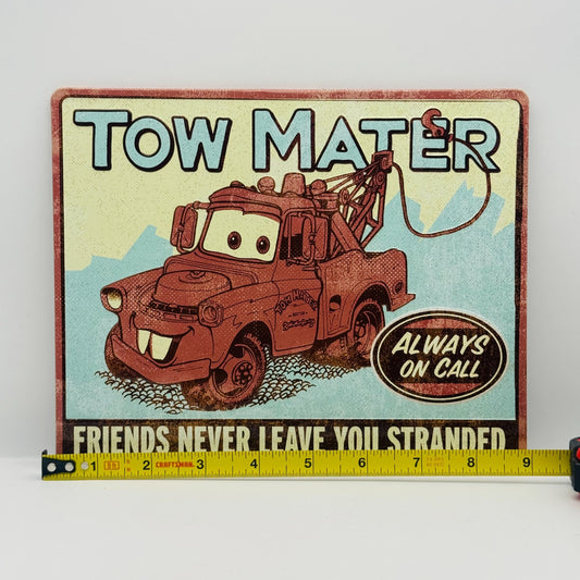 Disney Pixar Cars - TOW MATER MATER HALLMARK TIN WALL ART SIGN