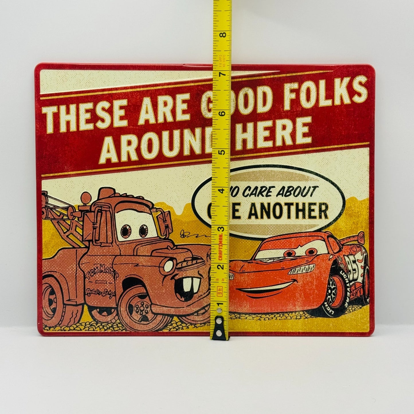 Disney Pixar Cars - MCQUEEN & MATER HALLMARK TIN WALL ART SIGN
