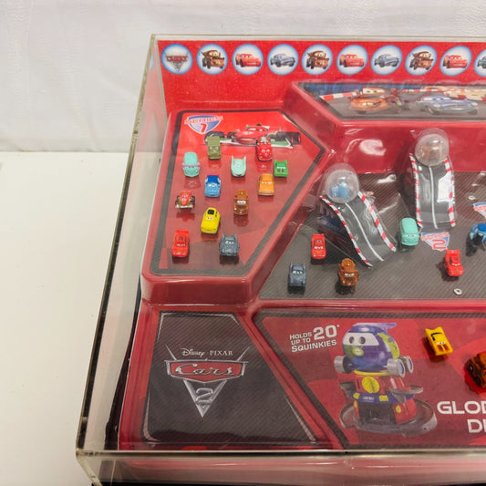 Disney Pixar Cars - CARS 2 SQUINKIES TARGET STORE DISPLAY IN GLASS CASE