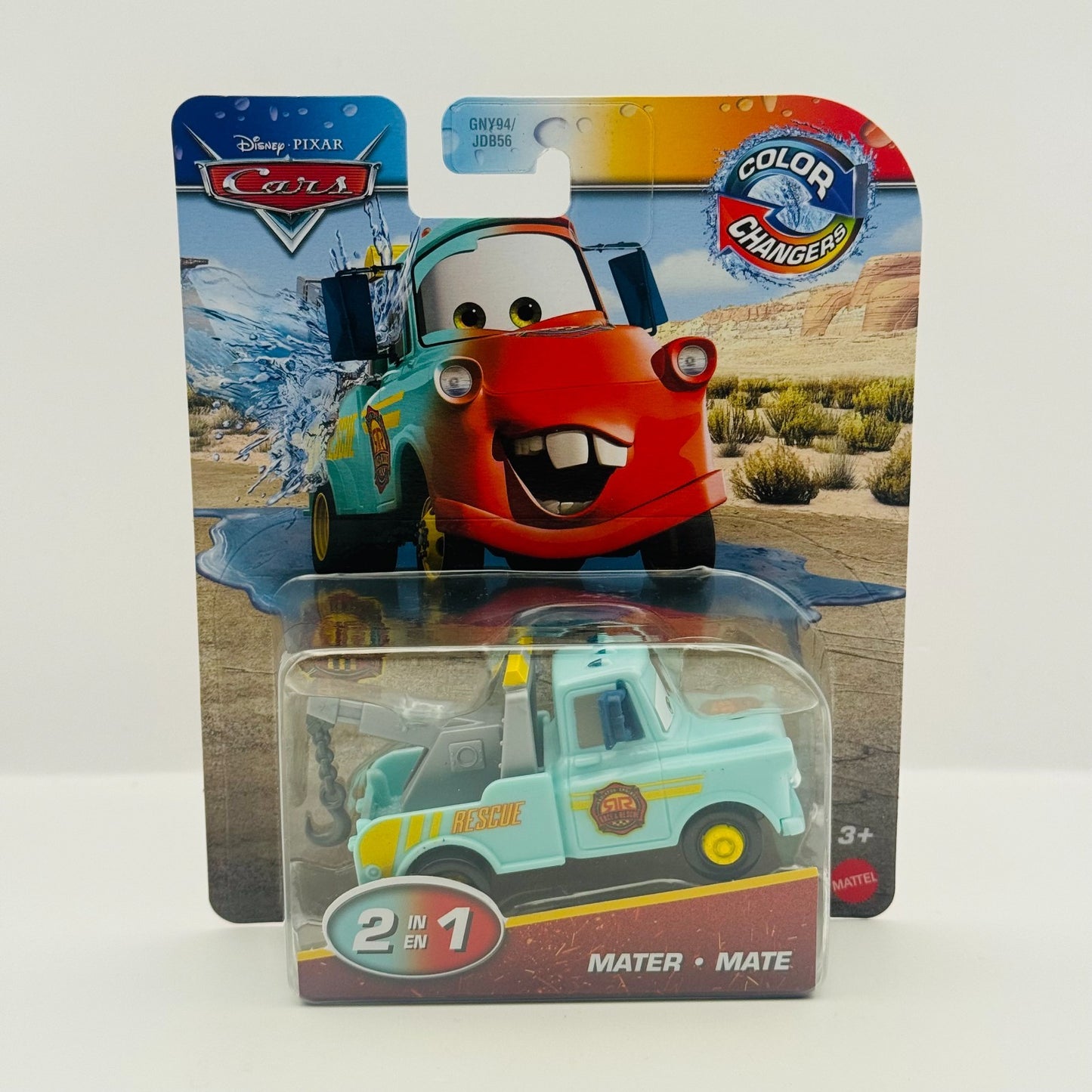 Disney Pixar Cars - COLOR CHANGERS RACE & RESCUE MATER RED/ BLUE - 1:55 Scale