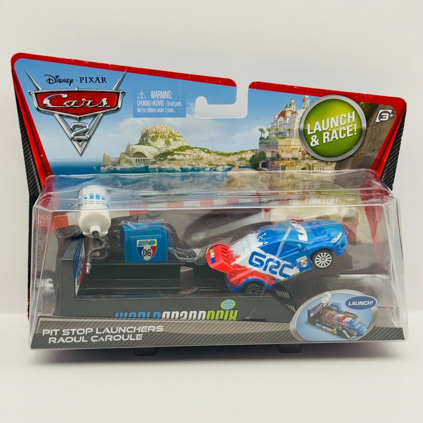 Disney Pixar Cars - PIT STOP LAUNCHERS RAOUL CAROULE Cars 2 2011 - 1:55 Diecast