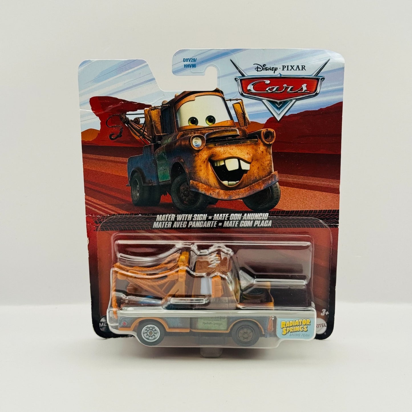 Disney Pixar Cars - PIT CREW MEMBER MATER WITH SIGN 2024 - 1:55 Diecast