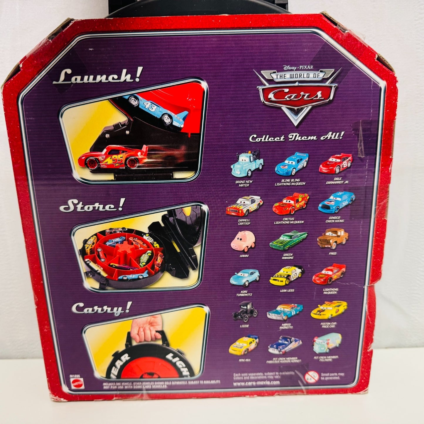 Disney Pixar Cars - RACE CASE LAUNCHER *NO CAR* 2008 Carry Case - 1:55 Scale