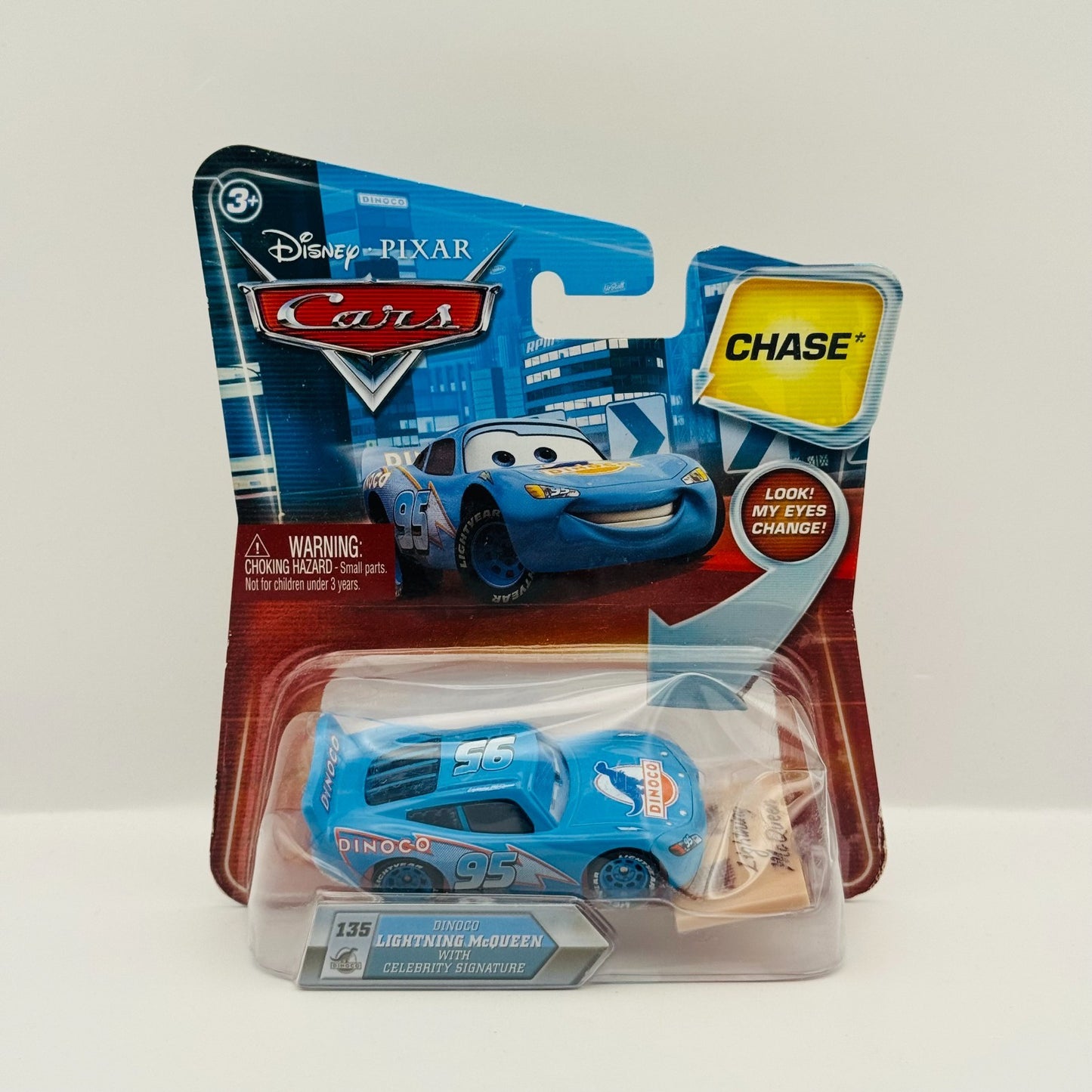 Disney Pixar Cars - DINOCO MCQUEEN WITH CELEBRITY SIGNATURE CHASE - 1:55 Diecast