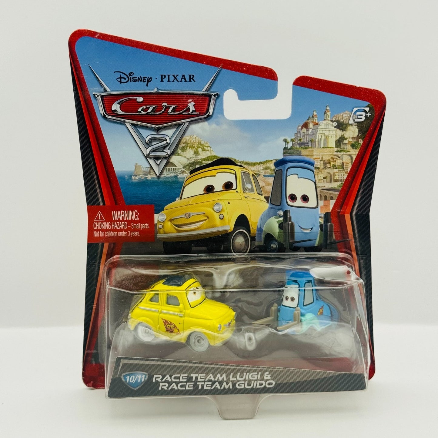 Disney Pixar Cars - RACE TEAM LUIGI & GUIDO Cars 2 2011 - 1:55 Diecast