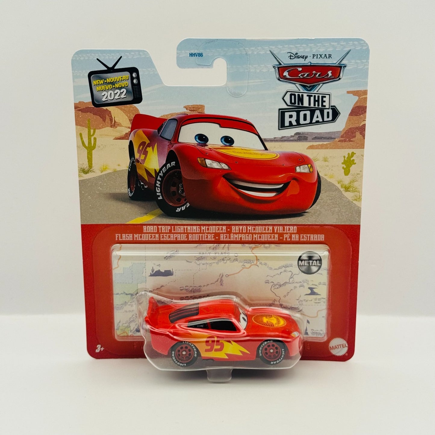 Disney Pixar Cars - ROAD TRIP LIGHTNING MCQUEEN V1 On The Road 2022 1:55 Diecast