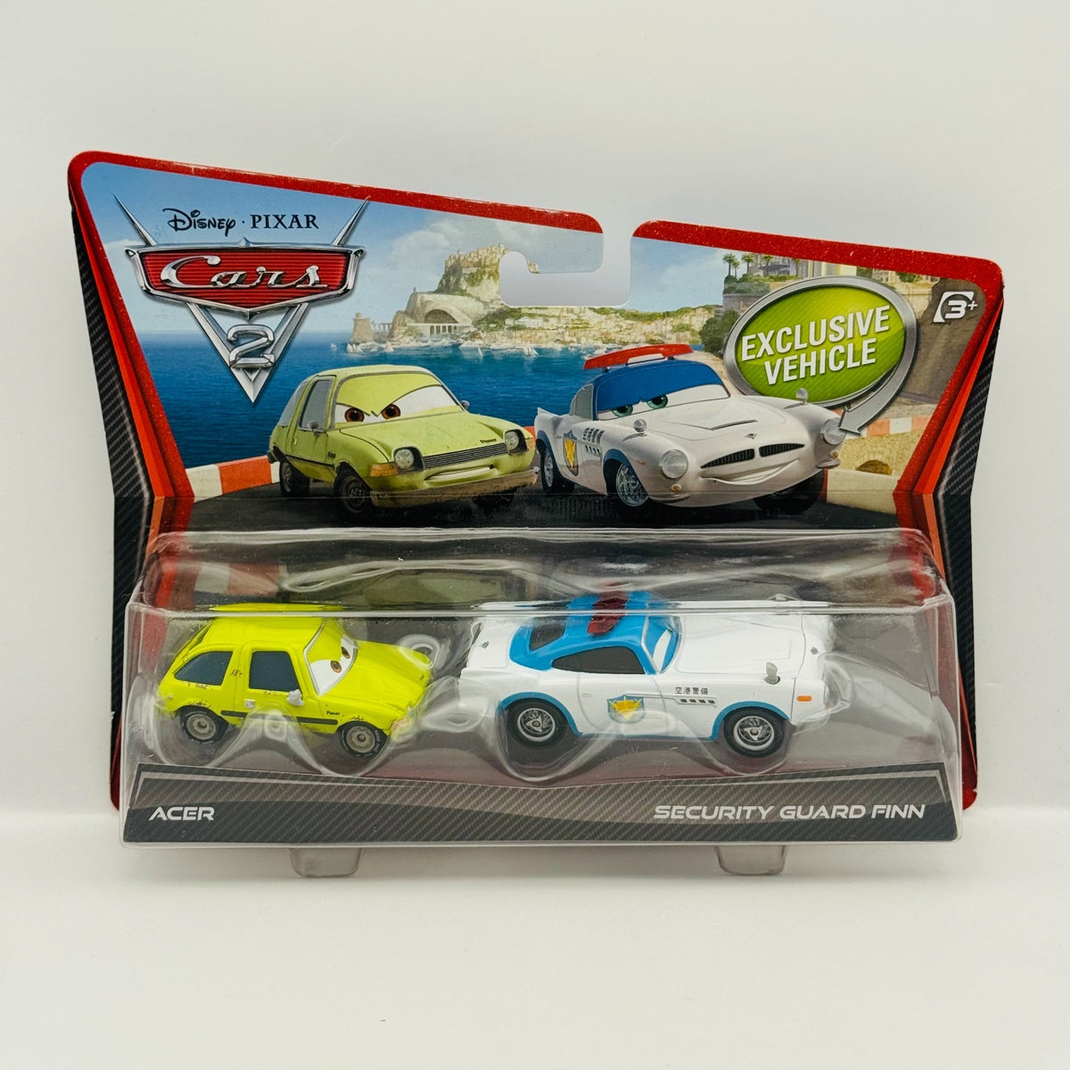 Disney Pixar Cars - SECURITY GUARD FINN & ACER Cars 2 2012 - 1:55 Diecast