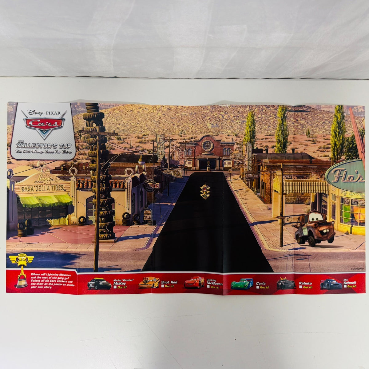 Disney Pixar Cars - THE COLLECTOR'S CUP EXCLUSIVE 1:55 SCALE DIECAST POSTER 2014