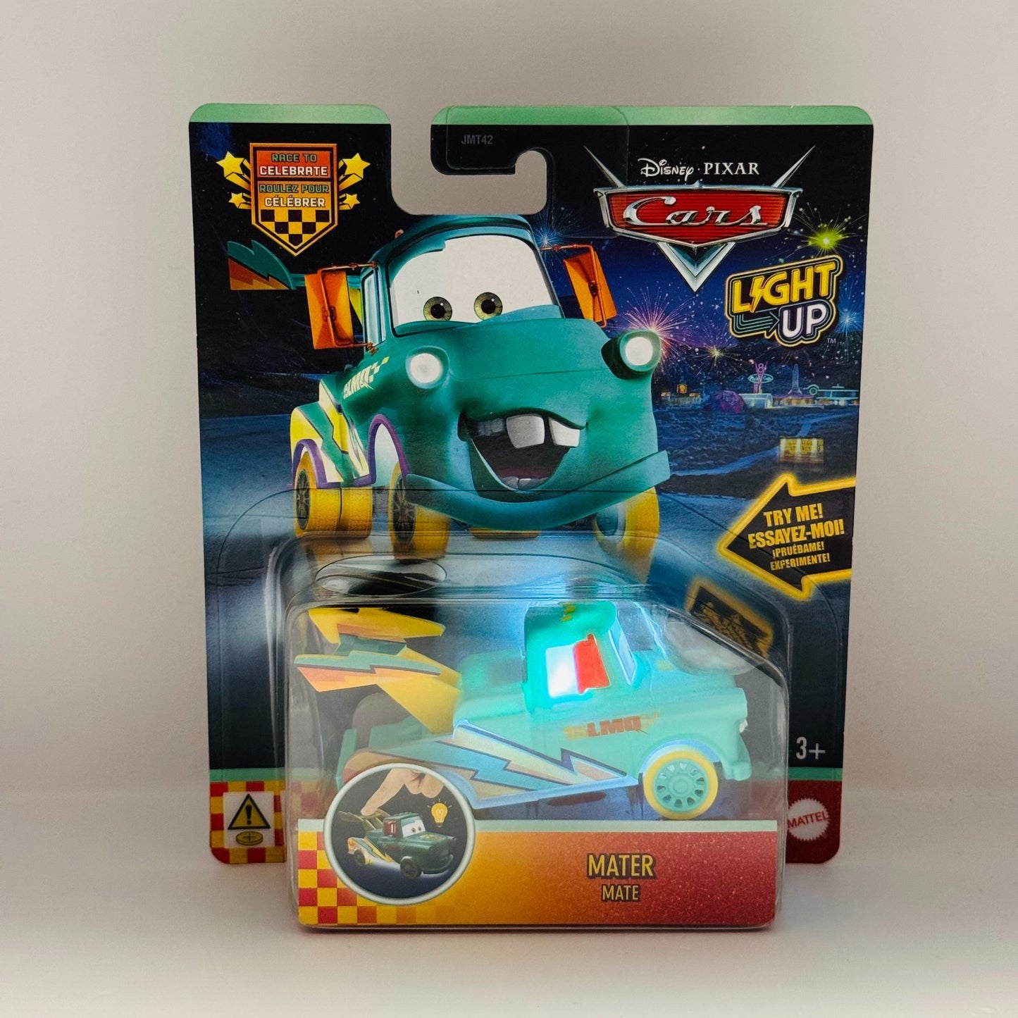 Disney Pixar Cars - RACE TO CELEBRATE LIGHT-UP COMPLETE 8 CAR CASE - 1:55 Scale