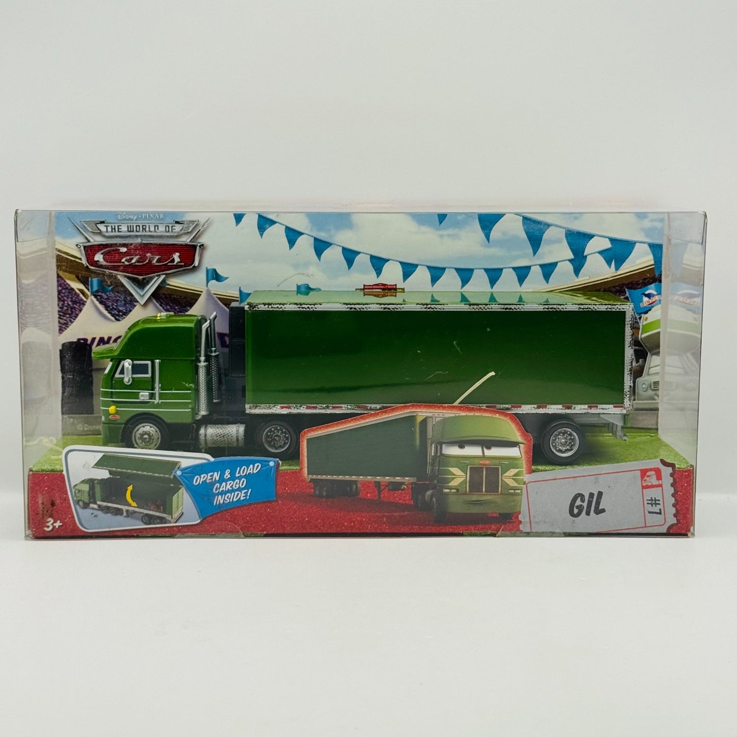 Disney Pixar Cars - GIL HAULER Truck & Trailer 2009 - 1:55 Diecast