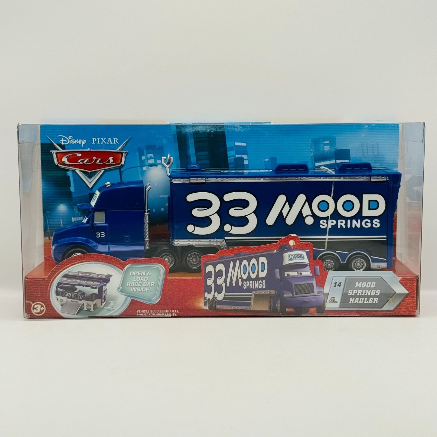 Disney Pixar Cars - MOOD SPRINGS HAULER Truck & Trailer 2010 - 1:55 Diecast
