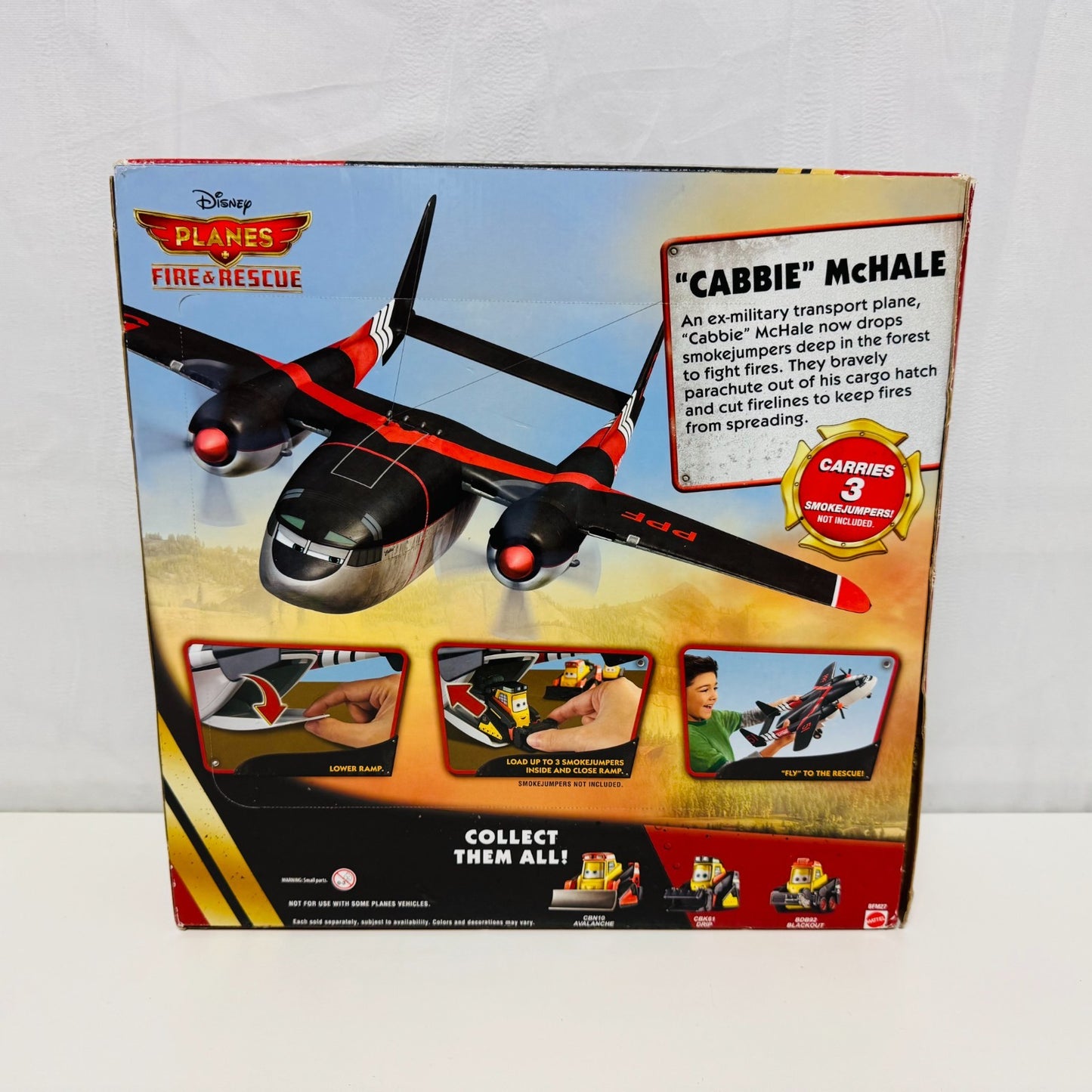 Disney Planes & Pixar Cars - CABBIE MCHALE TRANSPORTER Fire & Rescue -1:55 Scale