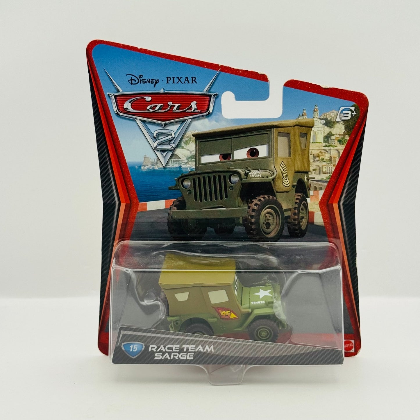 Disney Pixar Cars - RACE TEAM SARGE Cars 2 2011 - 1:55 Diecast