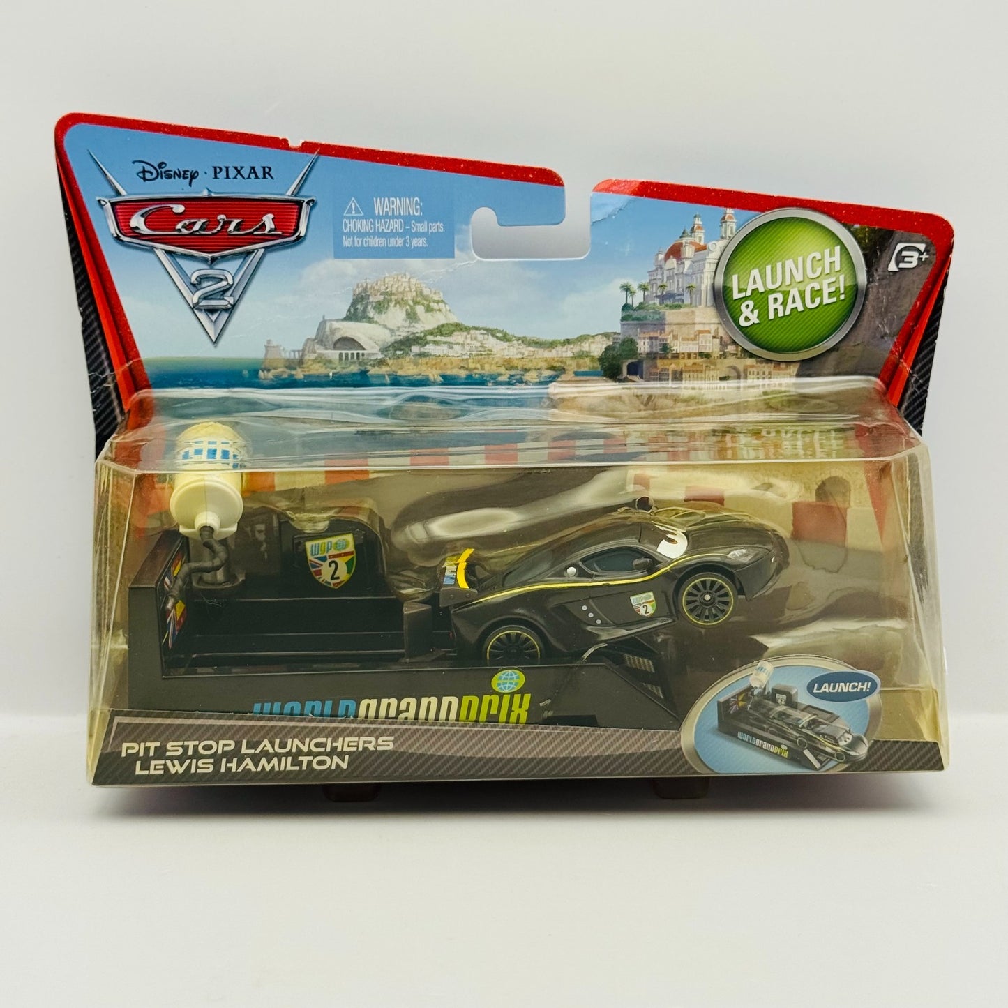 Disney Pixar Cars - PIT STOP LAUNCHERS LEWIS HAMILTON Cars 2 2011 - 1:55 Diecast