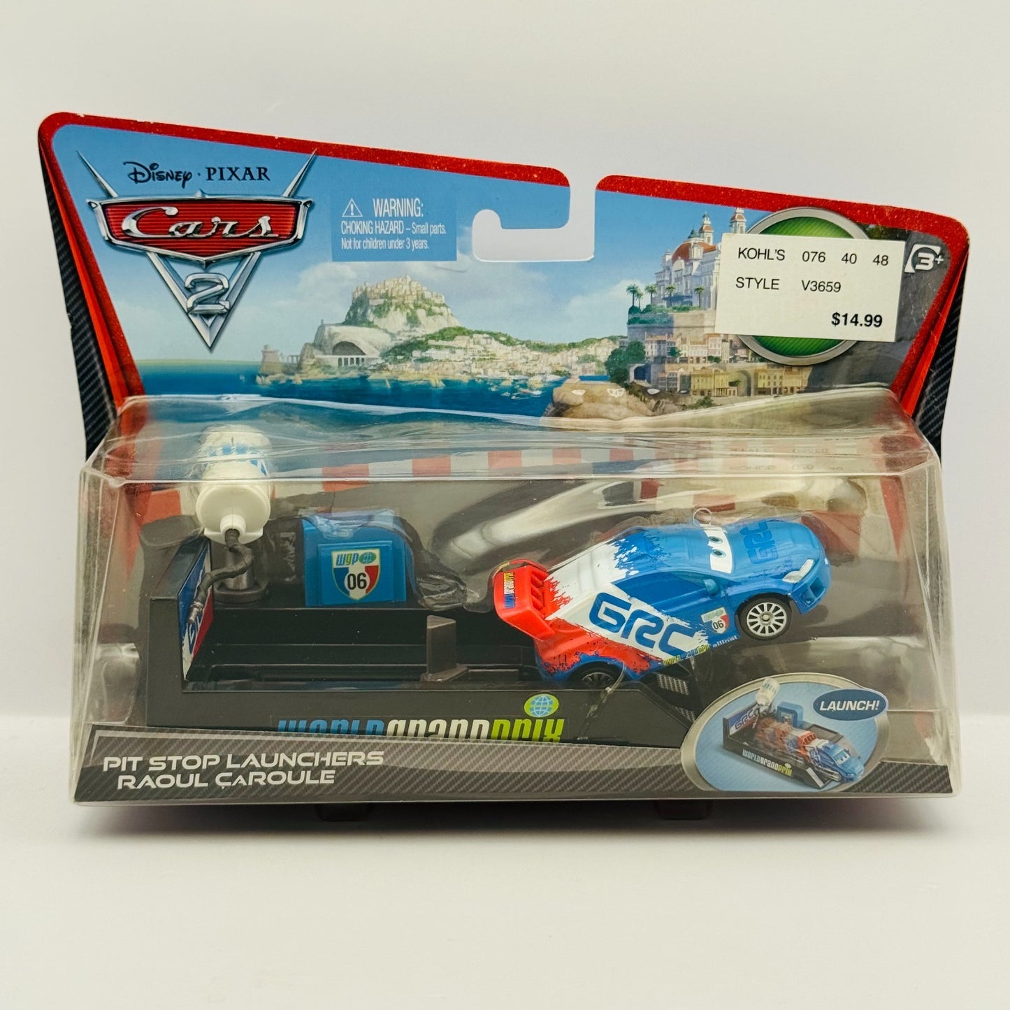 Disney Pixar Cars - PIT STOP LAUNCHERS RAOUL CAROULE Cars 2 2012 - 1:55 Diecast
