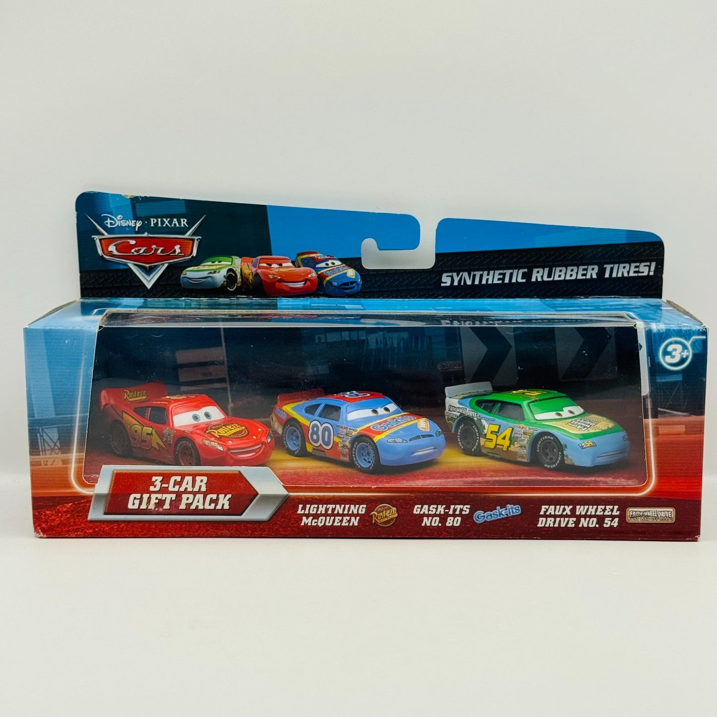Disney Pixar Cars - RUBBER TIRE 3-CAR GASKITS FAUX WHEEL DRIVE - 1:55 Diecast