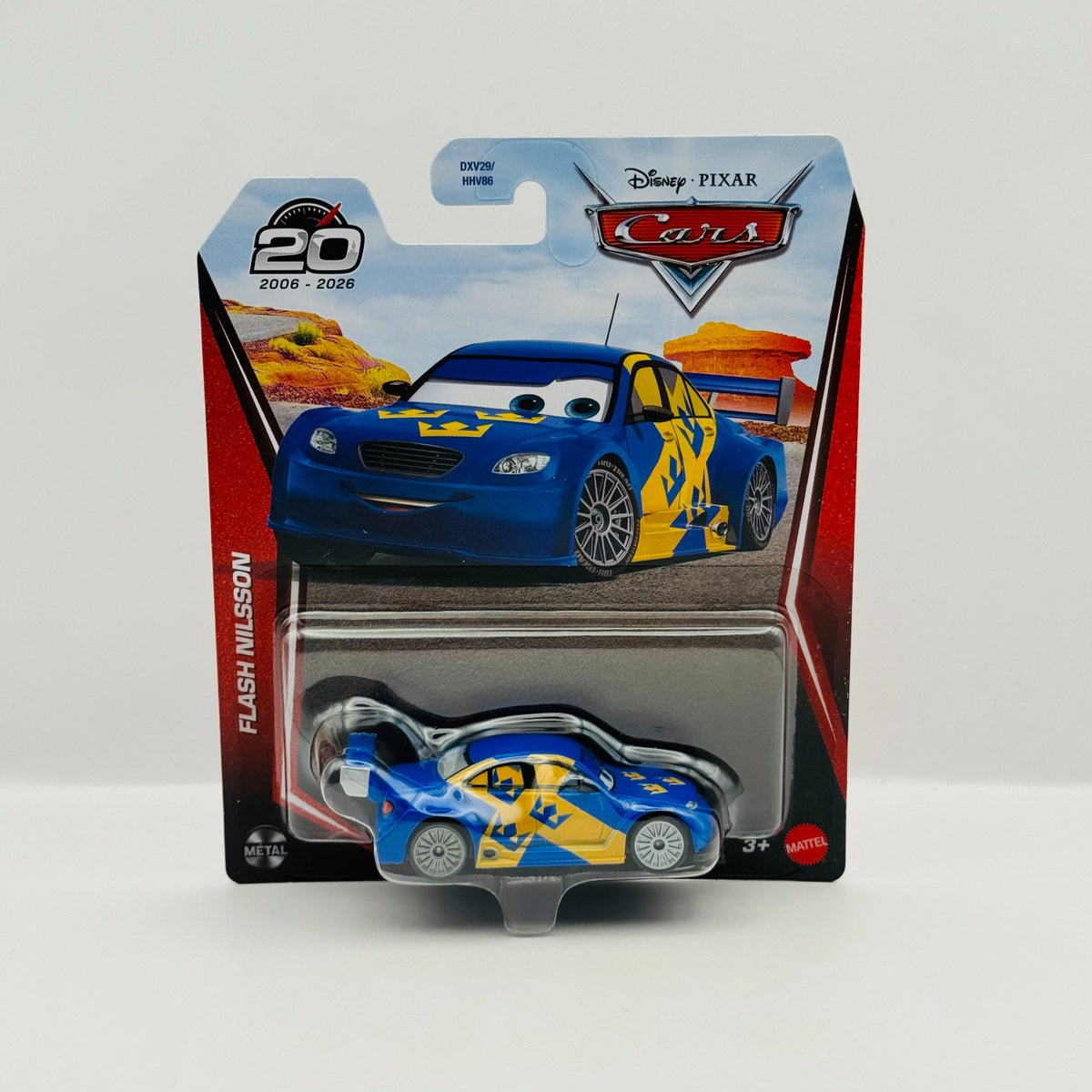 Disney Pixar Cars - FLASH NILSSON SWEDISH RACER WGP 20TH 2026 - 1:55 Diecast