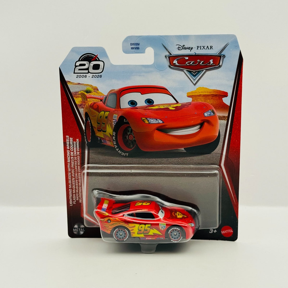 Disney Pixar Cars - CARS 2 WGP MCQUEEN WITH RACING WHEELS 20TH 2026 1:55 Diecast