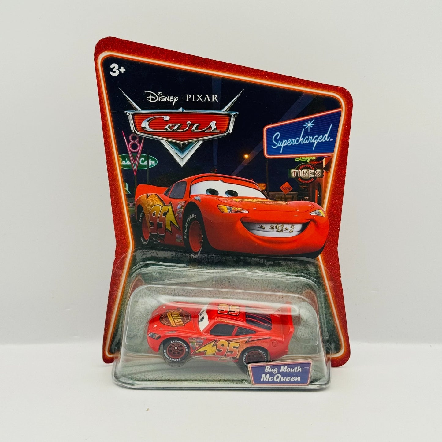 Disney Pixar Cars - BUG MOUTH MCQUEEN Supercharged 2007 - 1:55 Diecast