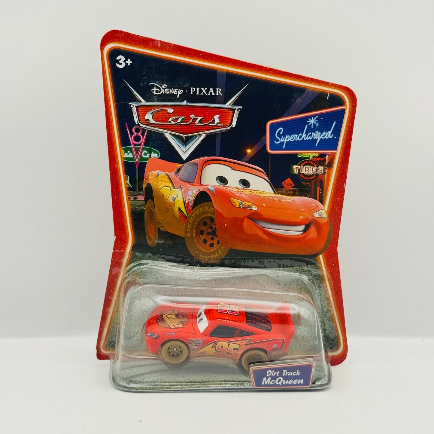 Disney Pixar Cars - DIRT TRACK MCQUEEN Supercharged 2007 - 1:55 Diecast