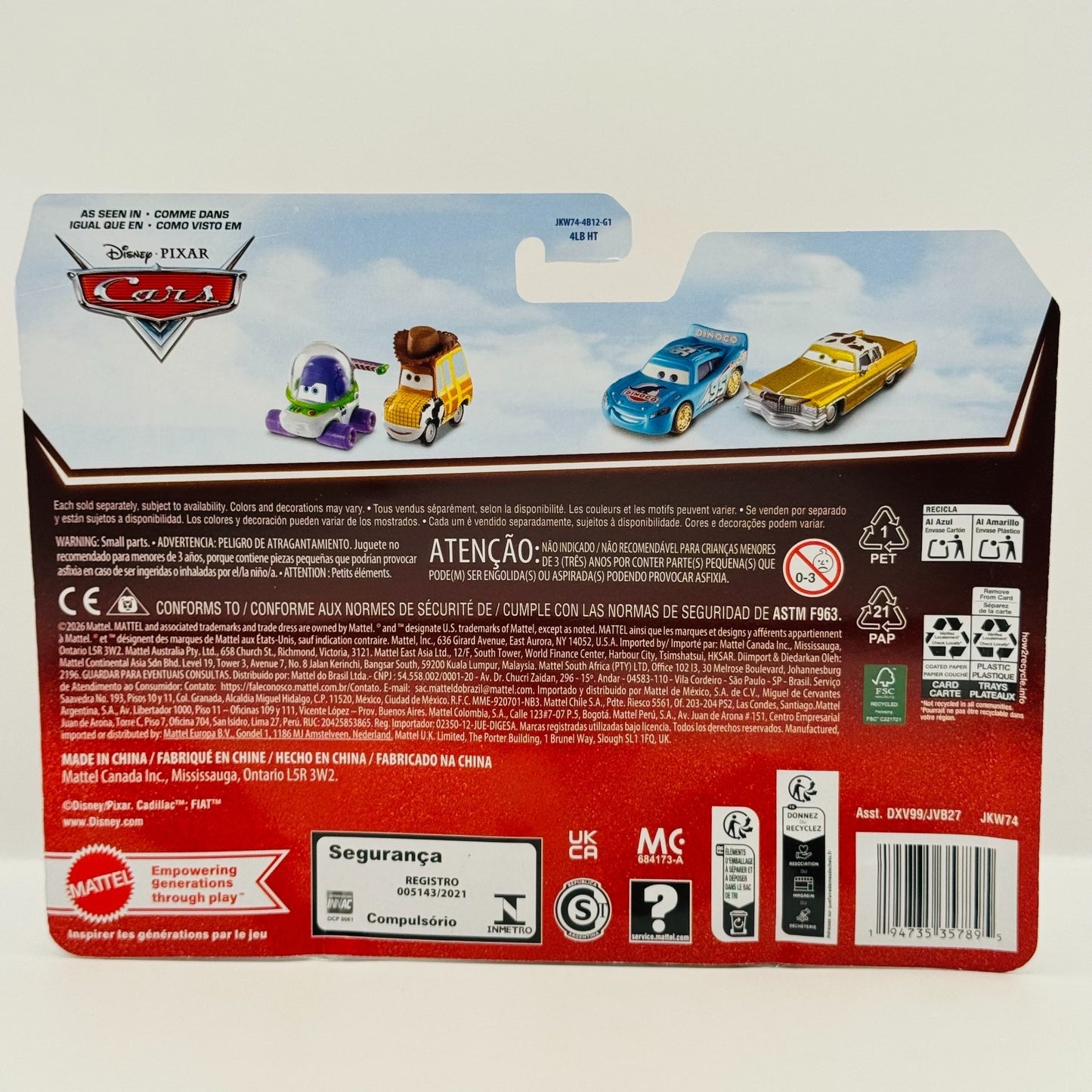 Disney Pixar Cars - RED FIRETRUCK & GUIDO 20TH 2026 - 1:55 Diecast