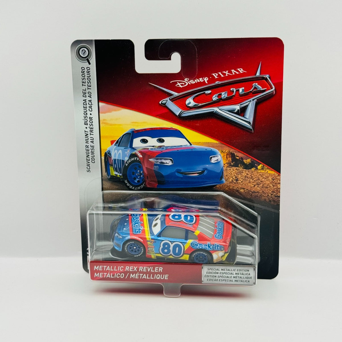 Disney Pixar Cars METALLIC REX REVLER GASK-ITS Scavenger Hunt 2018 1:55 Diecast