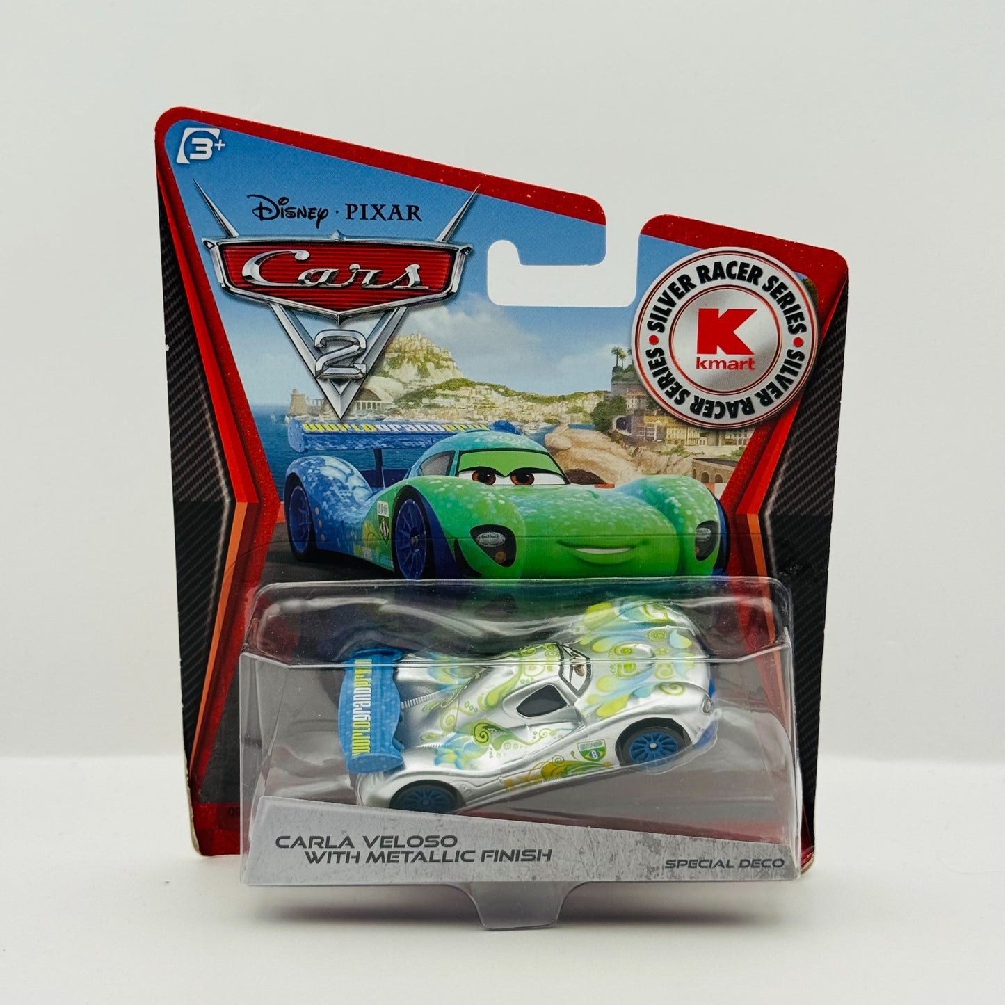 Disney Pixar Cars - SILVER CARLA VELOSO WITH METALLIC FINISH 2012 - 1:55 Diecast