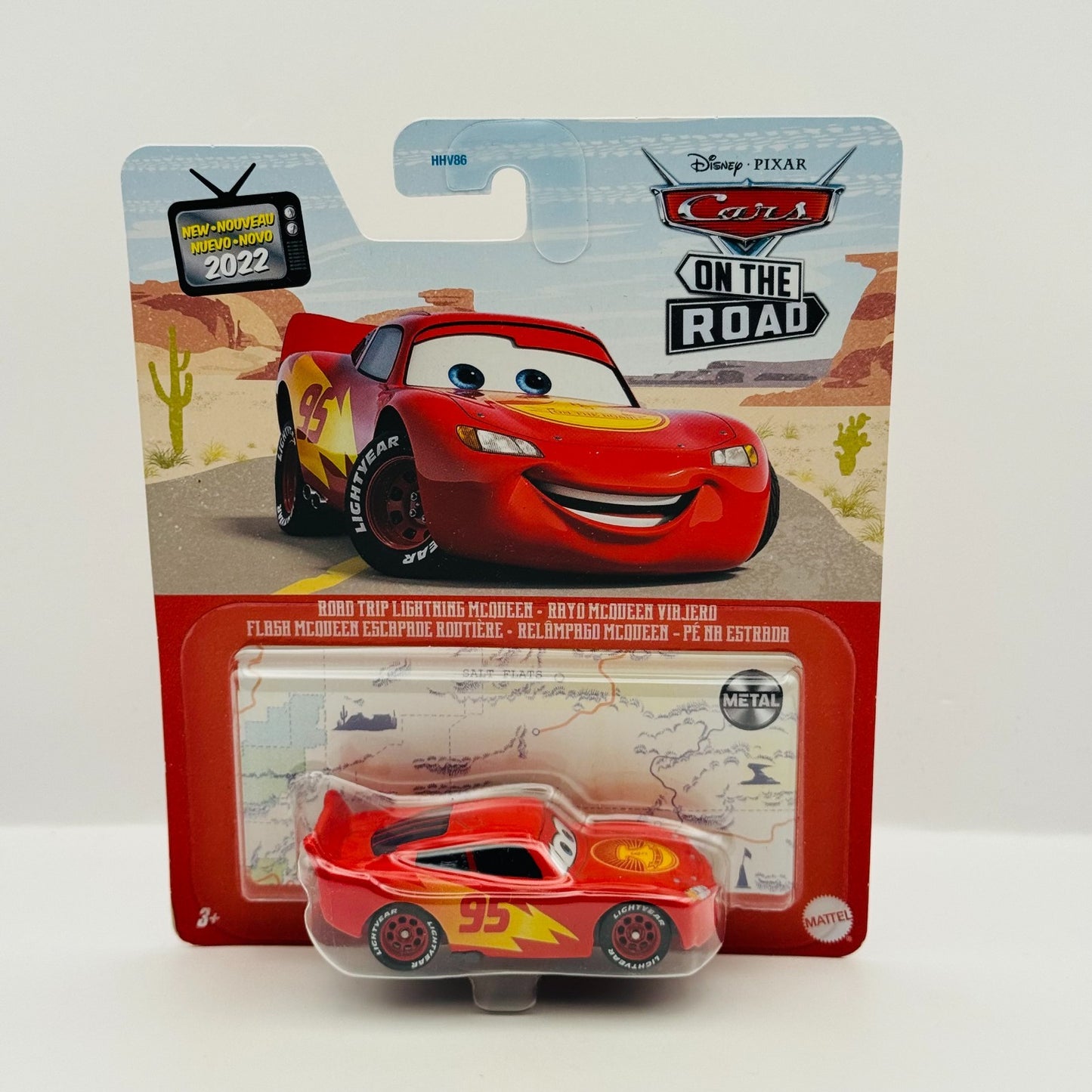 Disney Pixar Cars - ROAD TRIP LIGHTNING MCQUEEN V1 On The Road 2022 1:55 Diecast