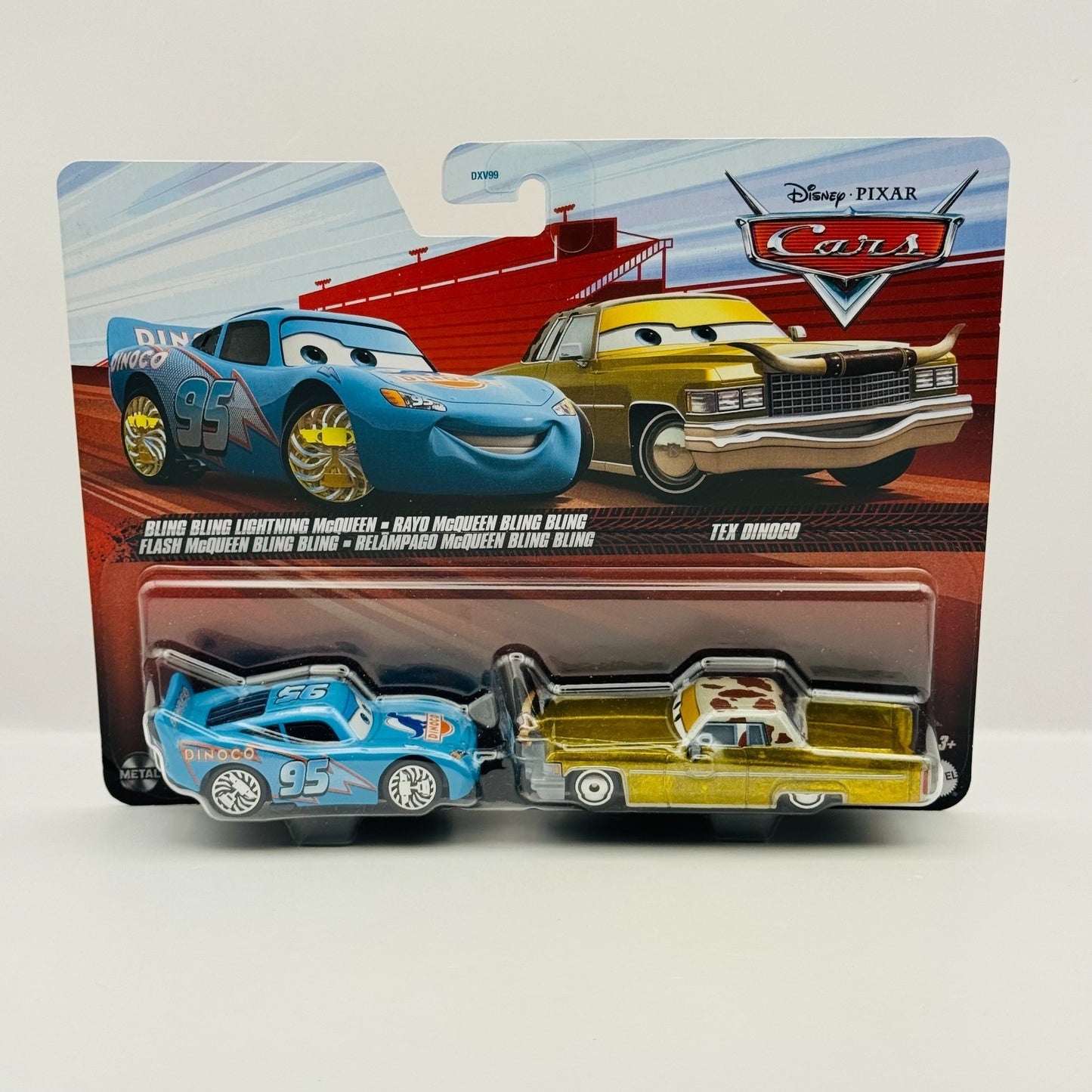 Disney Pixar Cars - TEX DINOCO & BLING BLING LIGHTNING MCQUEEN - 1:55 Diecast