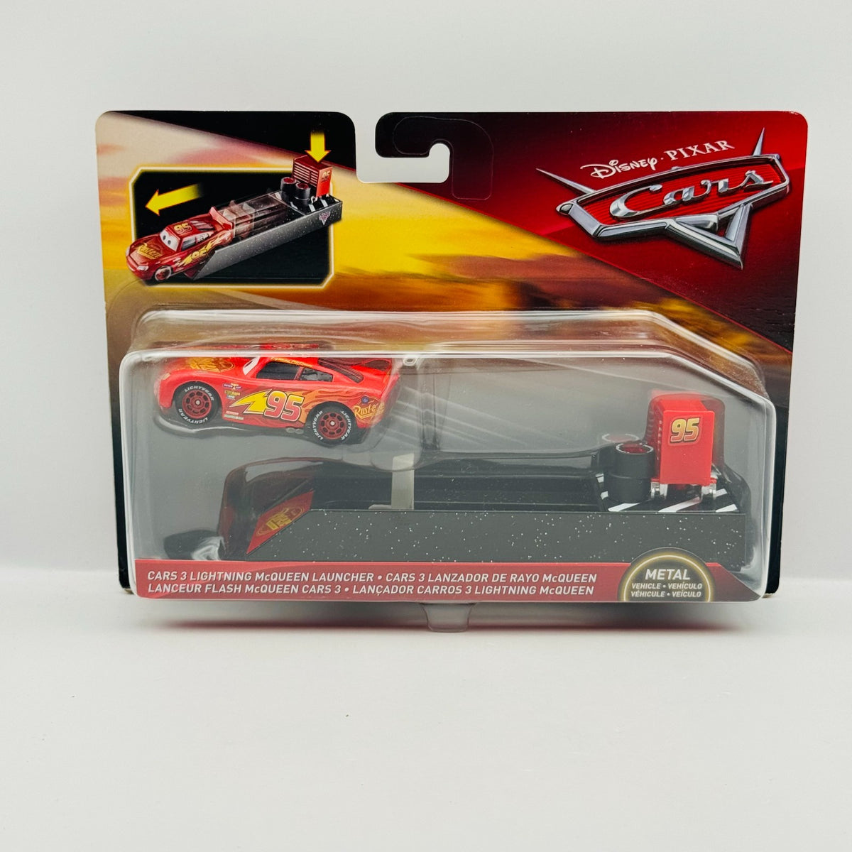 Disney Pixar Cars - CARS 3 LIGHTNING MCQUEEN LAUNCHER 2018 - 1:55 Diecast
