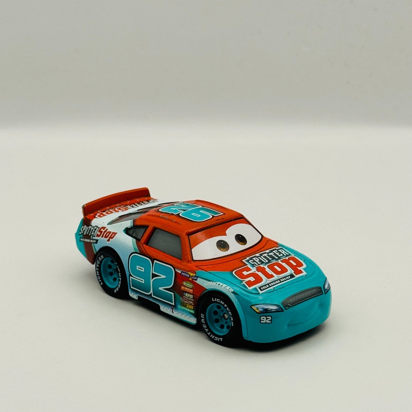 Disney Pixar Cars - MURRAY CLUTCHBURN SPUTTER STOP Veteran Racer - 1:55 Diecast