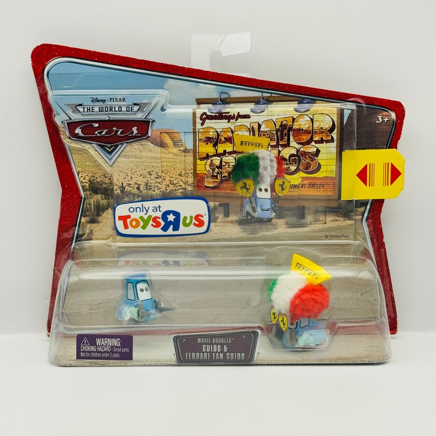 Disney Pixar Cars - GUIDO & FERRARI FANS GUIDO Movie Doubles 2008 - 1:55 Diecast