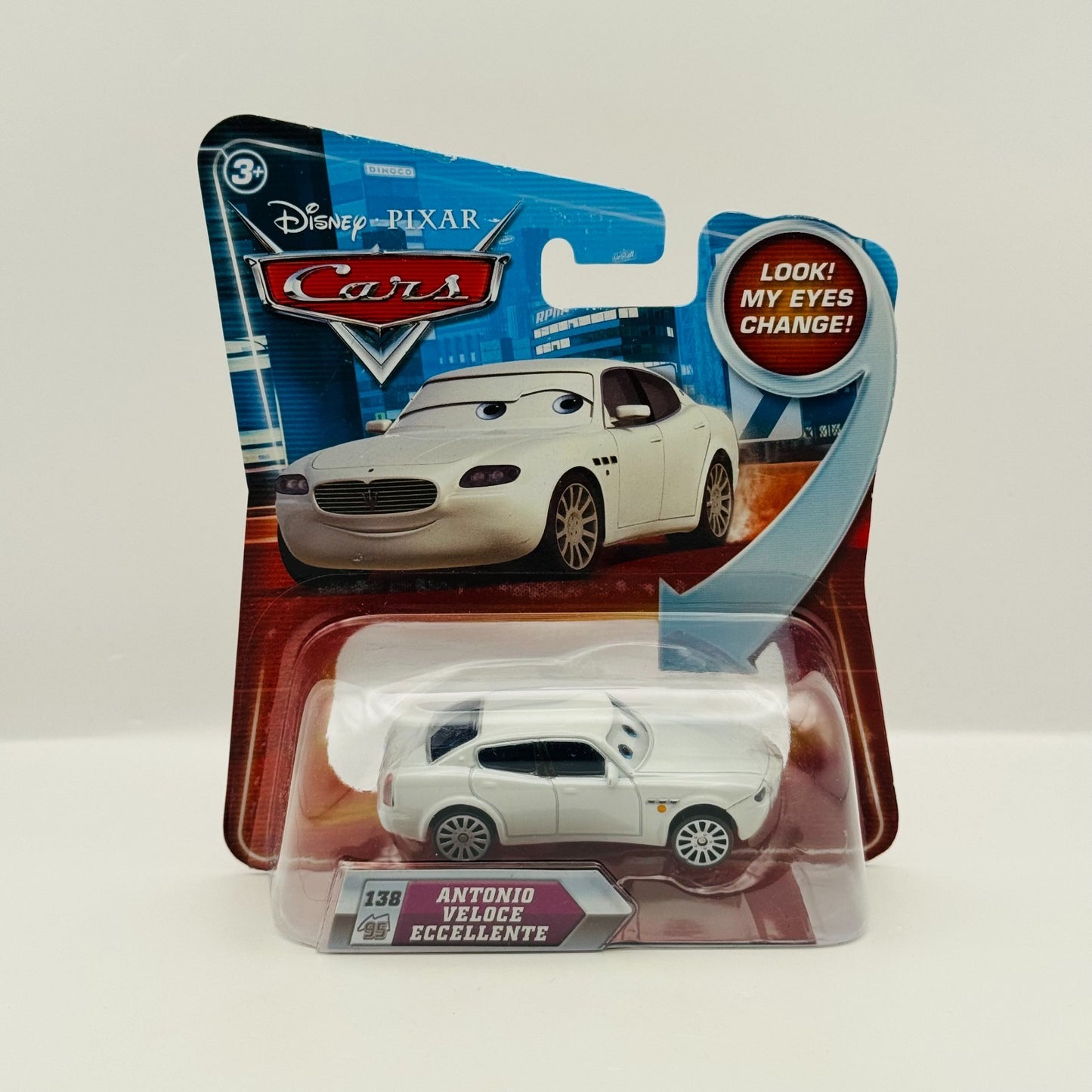 Disney Pixar Cars - LENTICULAR ANTONIO VELOCE ECCELLENTE Eyes 2010 -1:55 Diecast
