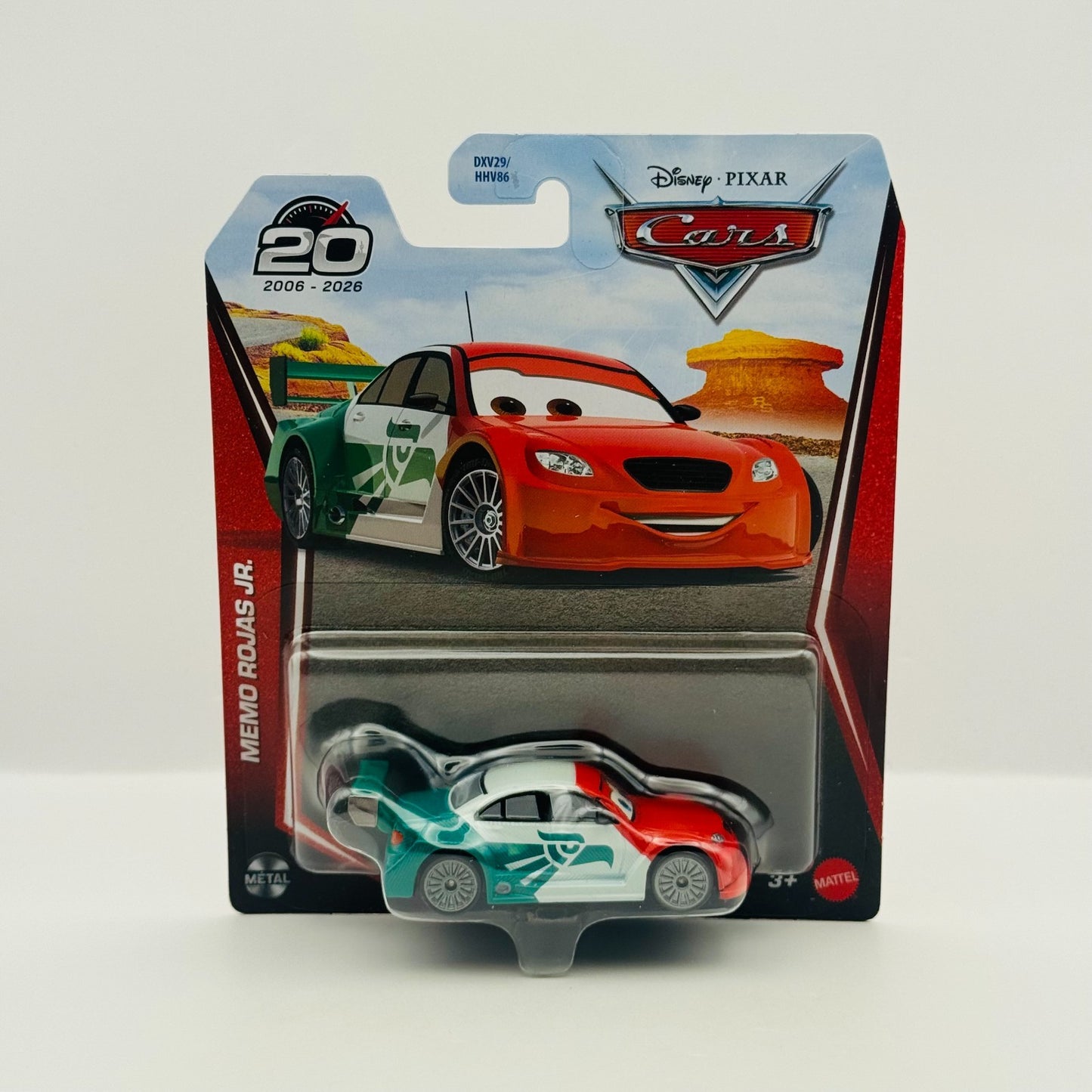 Disney Pixar Cars - MEMO ROJAS JR Mexican Racer 20TH 2026 - 1:55 Diecast