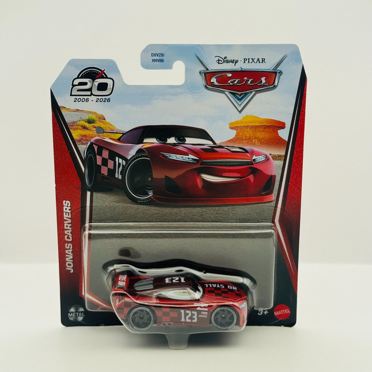 Disney Pixar Cars - JONAS CARVERS NO STALL Next Gen 20TH 2026 - 1:55 Diecast