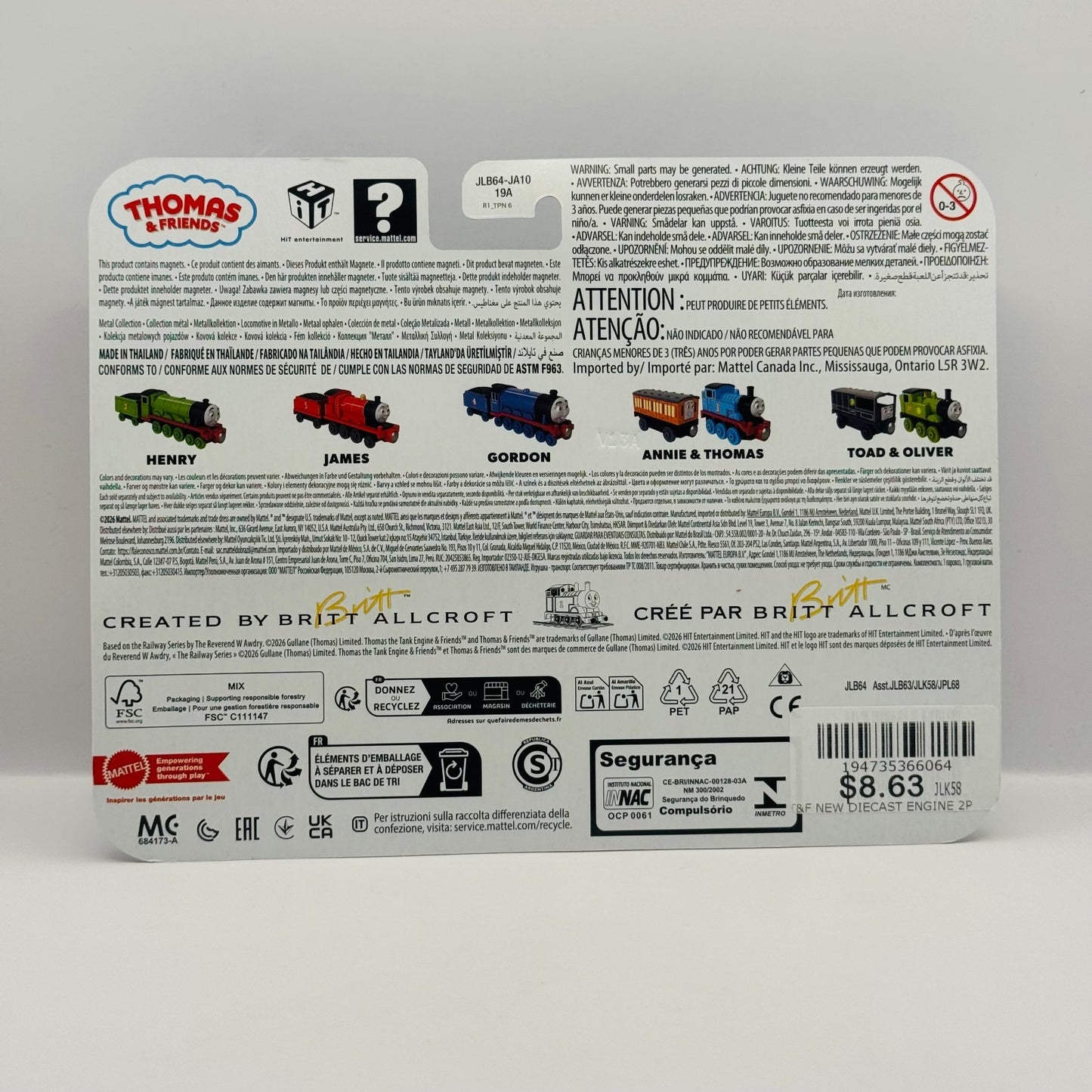 Thomas & Friends - GORDON 2026 Metal Collection - 1:55 Diecast