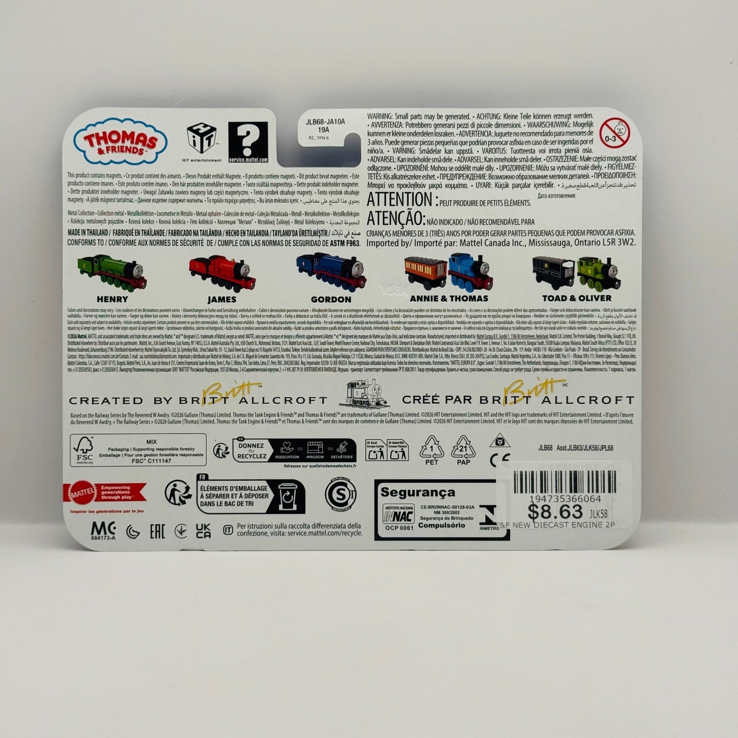 Thomas & Friends - OLIVER & TOAD 2026 Metal Collection - 1:55 Diecast