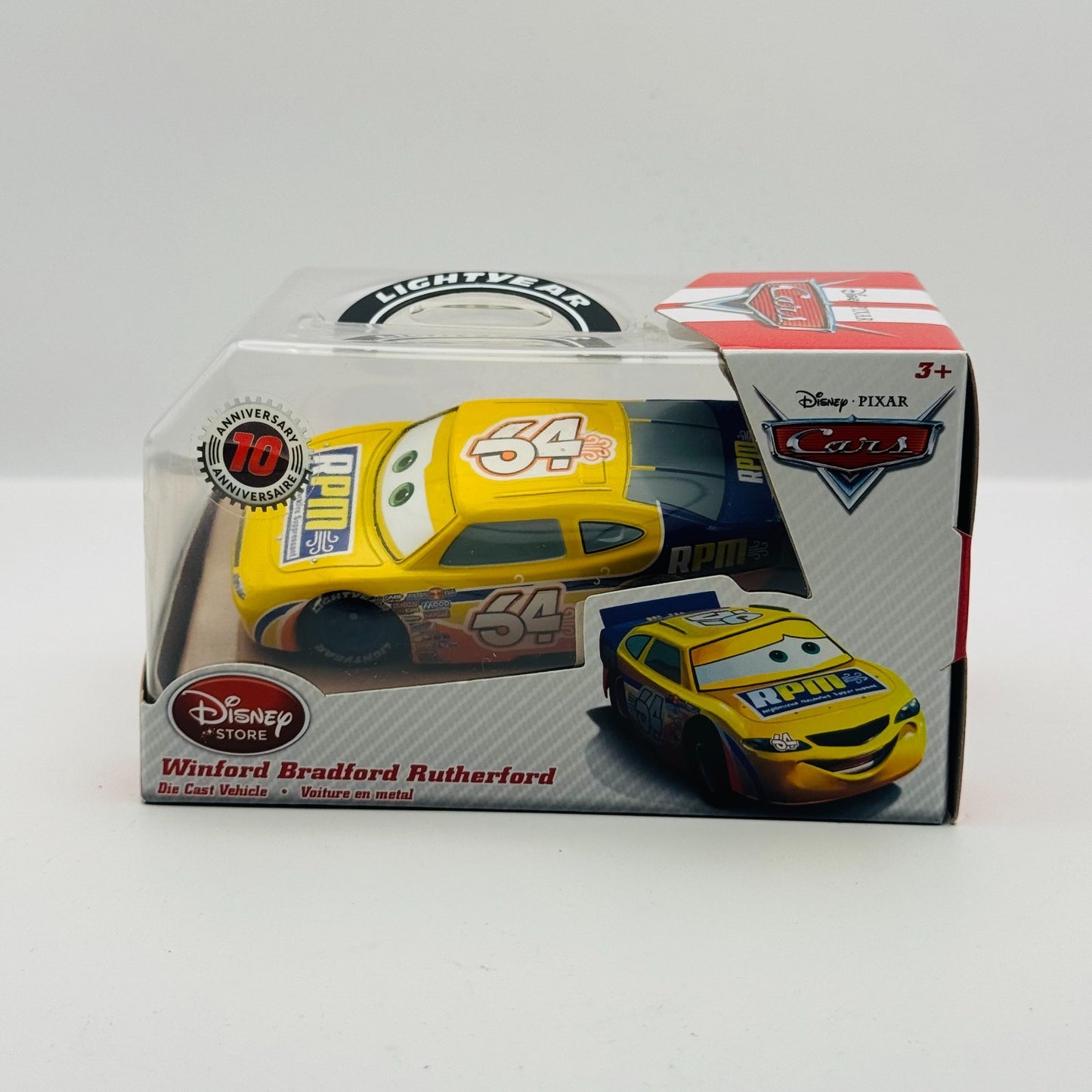 Disney Pixar Cars - WINFORD BRADFORD RUTHERFORD RPM Disney Store - 1:43 Diecast