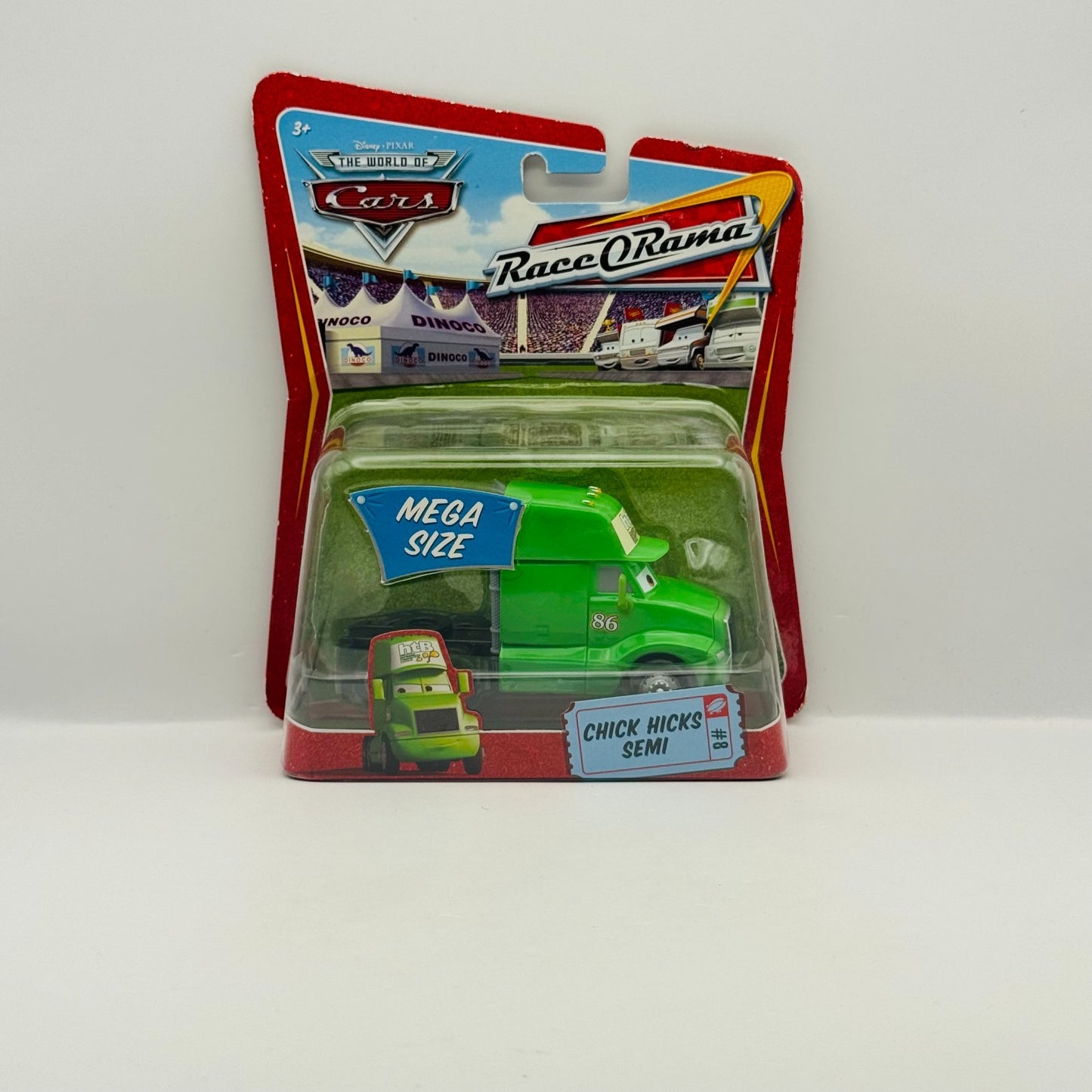Disney Pixar Cars CHICK HICKS HTB SEMI CAB HAULER Mega Size Deluxe 1:55 Diecast
