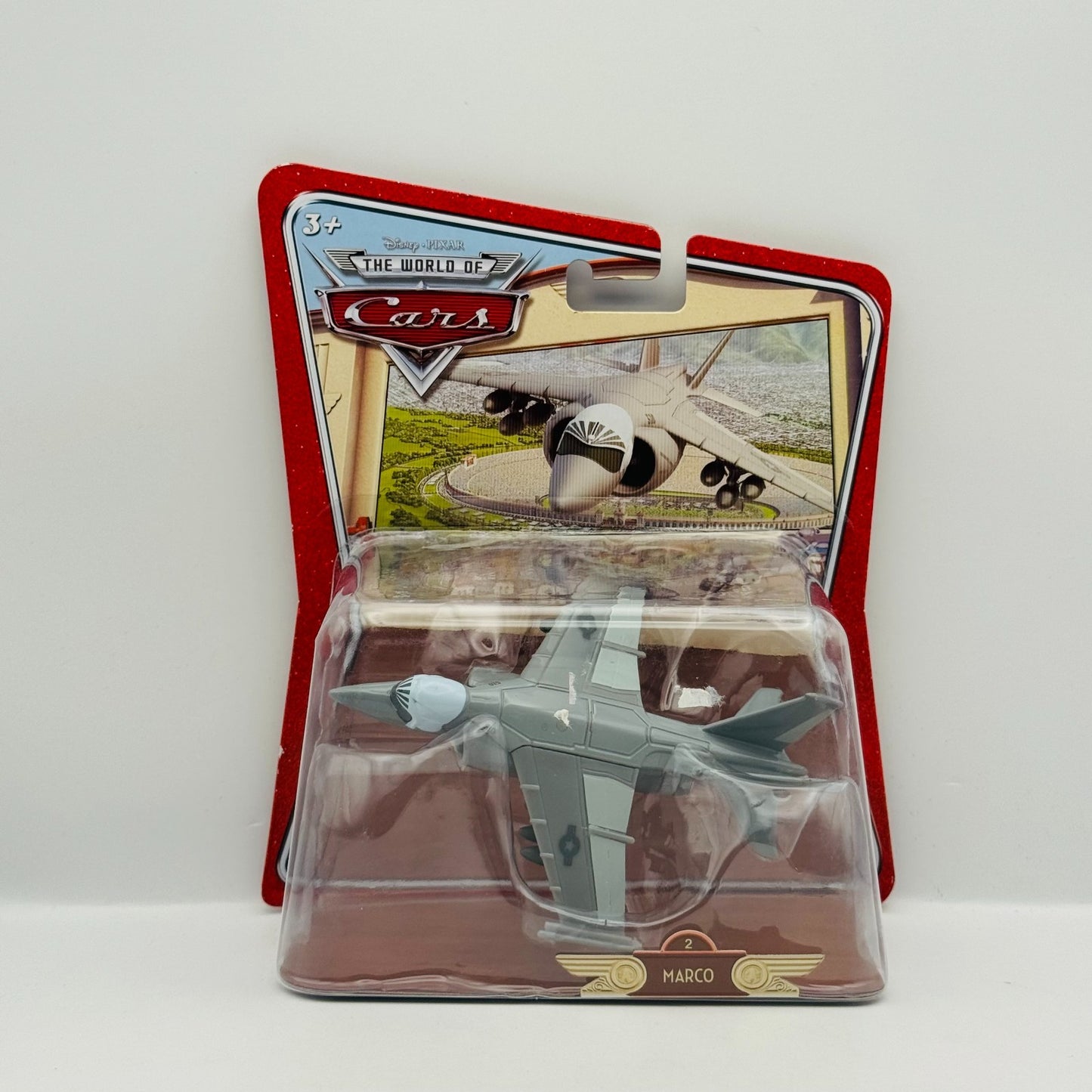 Disney Pixar Cars - MARCO Fighter Jet Mega Size Deluxe 2008 - 1:55 Diecast