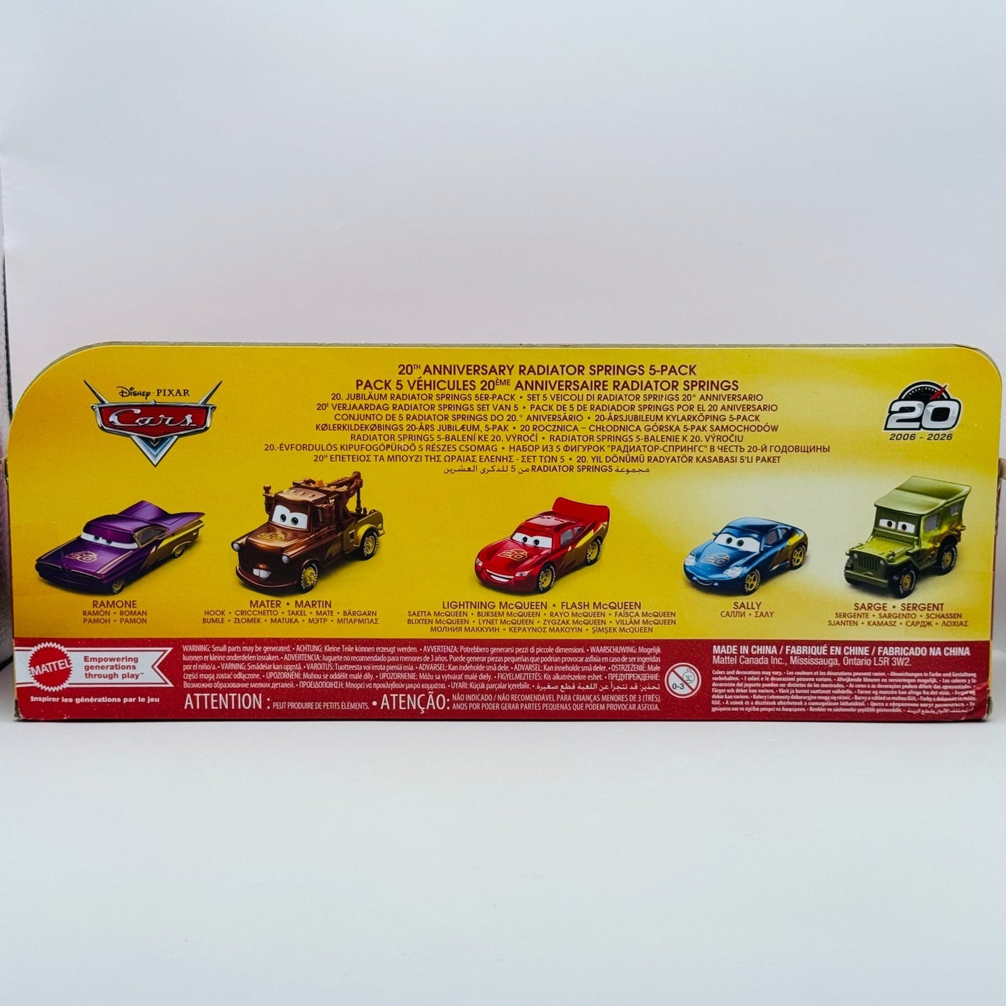 Disney Pixar Cars 20TH ANNIVERSARY RADIATOR SPRINGS 5-PACK SARGE - 1:55 Diecast