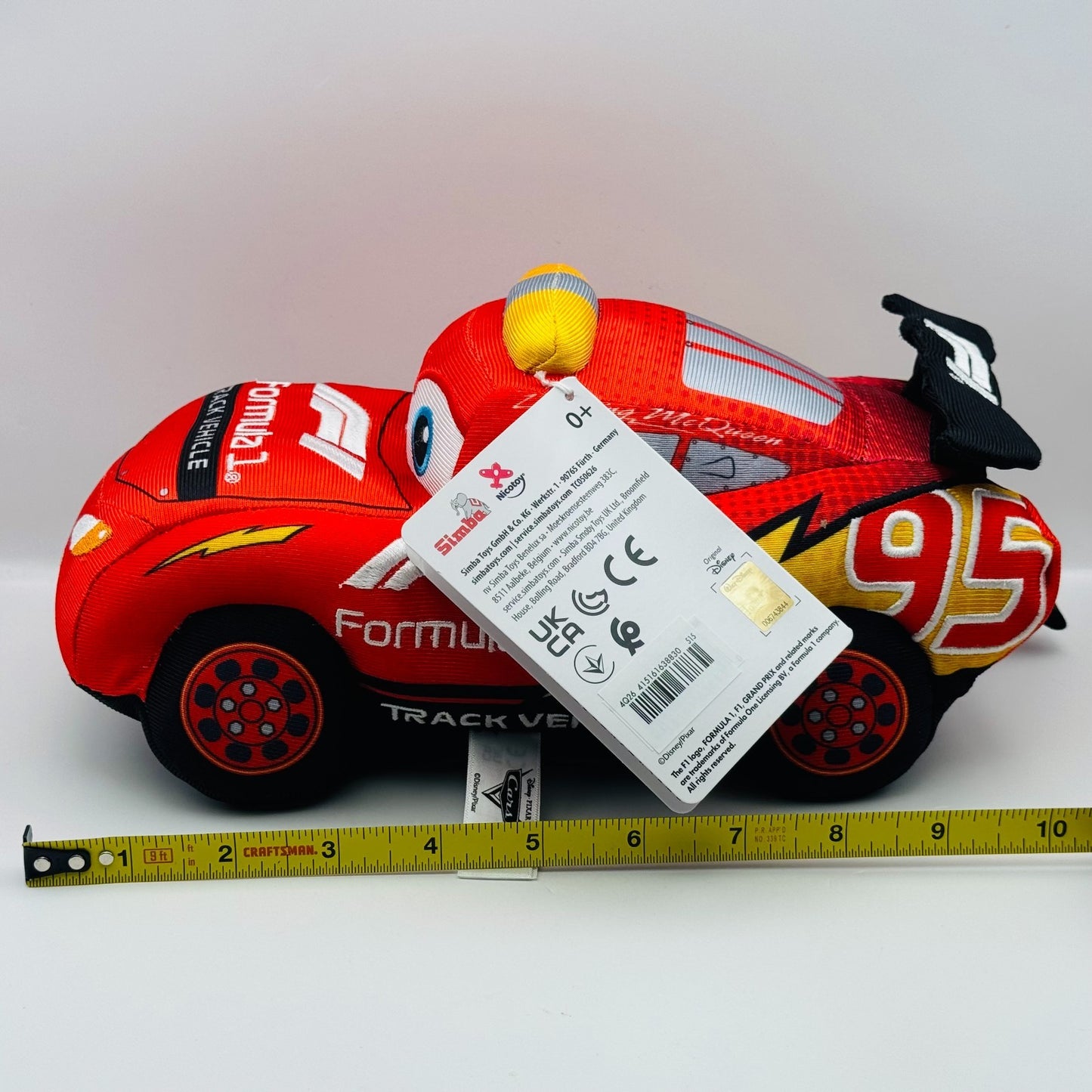 Disney Pixar Cars - FORMULA 1 LIGHTNING MCQUEEN 10" PLUSH 2026 - Disney Store