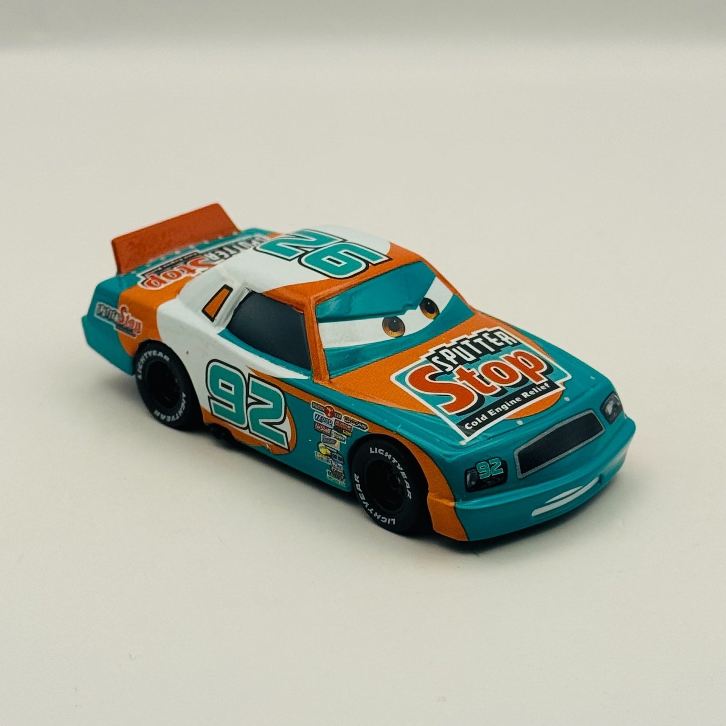 Disney Pixar Cars - MURRAY CLUTCHBURN SPUTTER STOP Rubber Tires - 1:55 Diecast